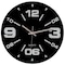 Quickway Imports Black Decorative Unique Modern Round Glass Wall Clock, for Living Room, Kitchen, Dining or Bedroom QI004148 - alternate 1
